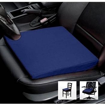 Asiento Cuña Auto asiento cojín de silla oficina silla Cojín - Tamaño: 35 cm x 35 cm x 6/1 cm, algodón, azul, 35 cm x 35 cm