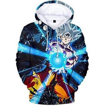 ZZBM Sudadera con Capucha para Niños Impreso en 3D Arte Figura de Dragon Ball Cartón Goku Son Animado Joven Pullover