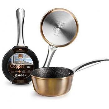 Cazo de Aluminio con Revestimiento de Cobre para Inducción, 14 cm, Ibili 495114