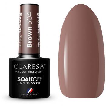 Esmalte semipermanente CLARESA SoakOFF UV/LED Gel Brown 304 5ml