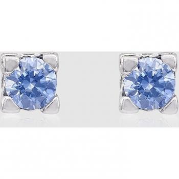 Pendientes Majorica Cies de plata con circonitas azules