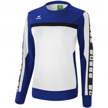 Erima - Sudadera para mujer 5 Cubes Blanco Weiß/Indigo Blau/Schwarz Talla:34