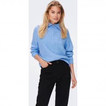 Only Jersey de mujer de manga larga y cuello de polo