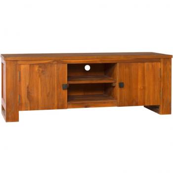 vidaXL Mueble para TV madera maciza de teca 110x30x40 cm