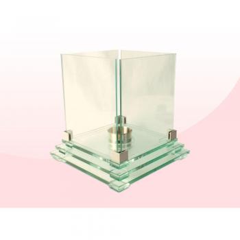 PURLINE Biochimenea de Cristal con Base Triple Cuadrada TIFON