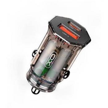 XO Cargador de Coche Inteligente - Salidas USB-C, PPS y USB-A - Carga Rápida de Hasta 30W - Puertos con Desconexión Automática - Dimensiones 43