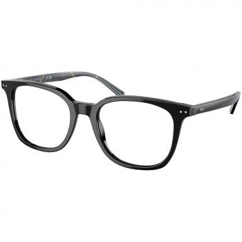 Polo Ralph Lauren PH2256F Asian Fit 5001 Armazones y Gafas Recetadas para Hombre Negras, 53 Lentes