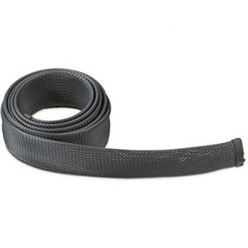 Relaxdays, Gris, Organizador Cables con Cremallera para Escritorio y salón, Nailon, 2 m x diametro 30 mm