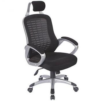 NAC PRODUCT Silla de Oficina de Malla Cómoda Silla de Trabajo de Alta Dirección Hidráulica con Respaldo Fijo AHC-1168-1