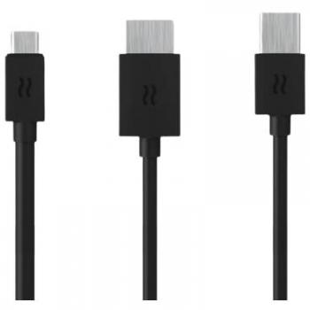 Airtame AirCord HDMI + USB Tipo C Negro, Cable Divisor USB-C AT-AC