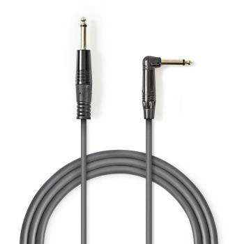 Nedis Cable de Audio Desbalanceado 6.35mm M-6.35mm M Angulado 5m Gris