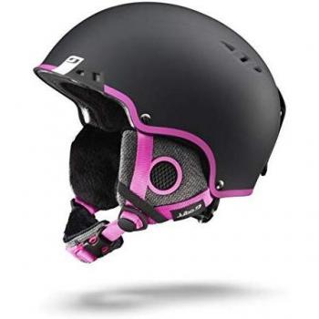 Julbo Leto - Casco de esquí para niña, Negro/Rosa, 49/53