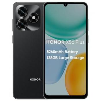 Smartphone Honor X5c Plus 4GB RAM, 128GB, Pantalla 6.74 LCD, Dual SIM, Batería 5260mAh, MagicOS 9.0, Negro Medianoche