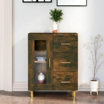 Aparador de madera de ingeniería 69,5x34x90 cm - Mueble de Almacenaje de Salón, Buffet para salón Moderno, Armario Auxiliar, Armario de Almacenamiento en color roble ahum