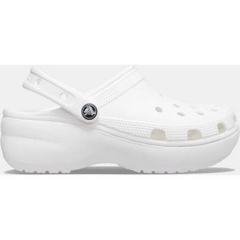 Crocs Women's Classic Platform Unisex Slip-On Shoes - White - Size UK 4