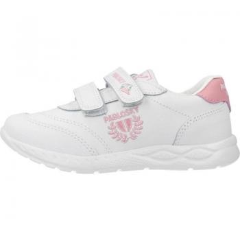 Zapatillas deportivas de niña Pablosky color blanco con cierre de doble cierre adherente