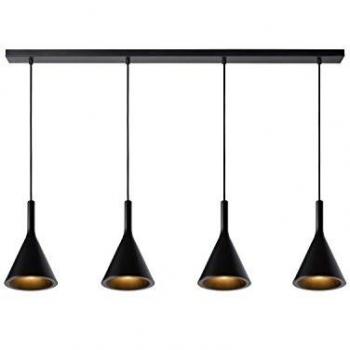 Lámpara Colgante Moderna Gipsy Negra - 4 Luces E27
