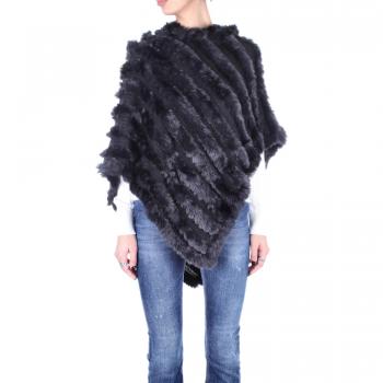 Blugirl Women's Faux Fur & Shearling Jacket, Black, ONE SIZE