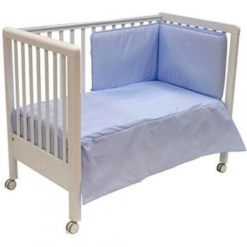 Cambrass Liso E - Juego de colcha con protector para cuna 60, color azul celeste
