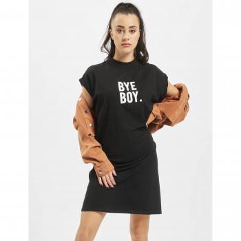 Mister Tee Women's Bye Boy Black Extended Shoulder Dress