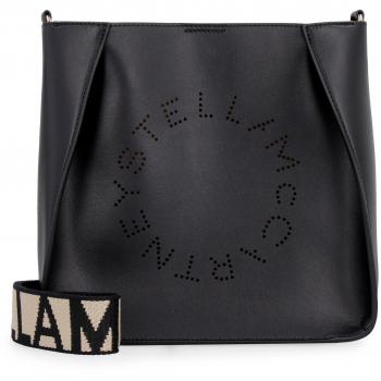 Stella McCartney Eco-Friendly Black Logo Shoulder Bag