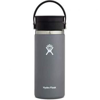 Hydro Flask 16 oz Wide Mouth Coffee Thermos with Flex Sip Lid - Gray