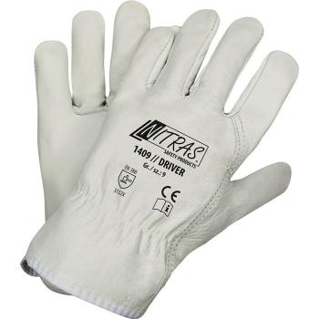 Guantes Driver Talla 9 Piel Vacuno Plena Flor Gris EN 388, EN 407, PSA II Nitras