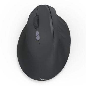 Ratón Ergonómico Vertical Inalámbrico para Izquierdos Hama EWM-500L, 7 Botones, Negro