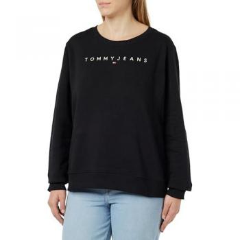 Elegant Black Cotton Long Sleeve Fleece Sweatshirt - XL