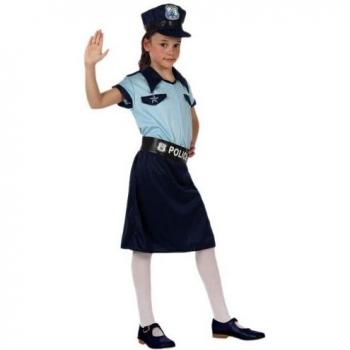 Atosa-10949 Disfraz Policía, color celeste, 7 a 9 años