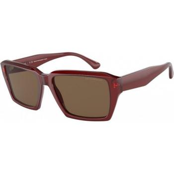Emporio Armani EA4186 507573 Men's Square Sunglasses Transparent Red Size 58