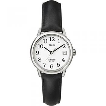 Reloj de Mujer Timex Easy Reader Indiglo T2H331 con Correa de Cuero Negro