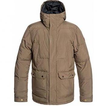 Quiksilver - Chaqueta Acolchada Impermeable con Capucha - Hombre - S - Marrón