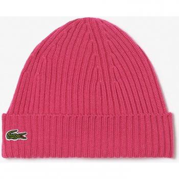 Gorro Lacoste en lana para hombre color rosa