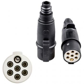 Enchufe eléctrico tipo S 24V - Adaptador enchufe para remolque, compatible con sistemas de 24 voltios, diseño robusto y duradero, fácil instalación, ideal para vehículos pesados y remolques