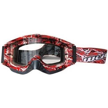 Wulf abstracto Gafas de motocross, hombre mujer, rojo