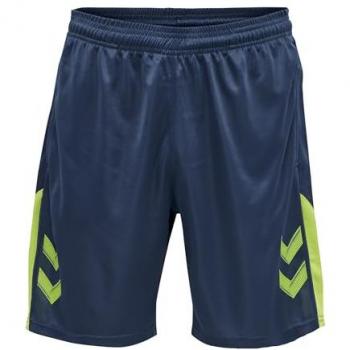 Hummel Pantalones Cortos Lead Trainer para niños, fabricados en material ligero y transpirable, con cintura elástica ajustable, diseño moderno y logotipo de Hummel