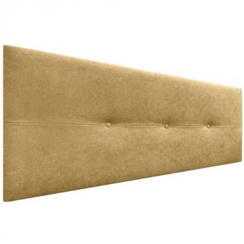 Cabecero Tapizado AQUALINE Pro de Tela Mostaza 145cm para Camas 120/135/140
