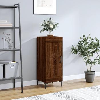 Aparador de madera de ingeniería marrón roble multicapa 34,5x34x90 cm