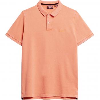 Superdry Men's Vintage Destroyed Coral Polo Shirt