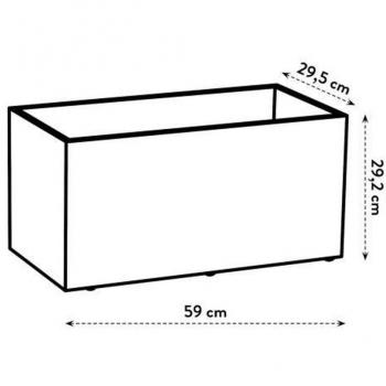 Maceta Elho Blanco 59 x 30 x 29 cm Plástico Rectangular Moderno