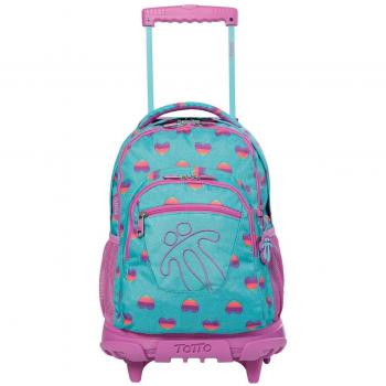 MOCHILA TOTTO CON RUEDAS BOMPER RENGLONES 7F3