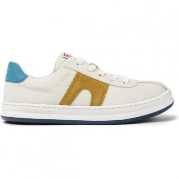 CAMPER Twins Sneakers for Girls - White, Smooth Leather, Size 28 and Size 10.5