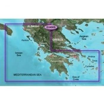 GARMIN BLUECHART G2 HXEU490S GREECE WEST COAST & ATHENS