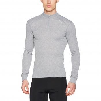 Odlo Turtle Neck 1/2 Zip camiseta Warm Grey Melange