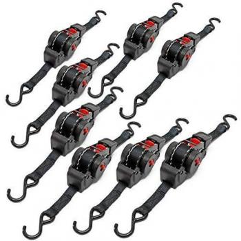 Correas de Amarre Automáticas Wiltec Set 8x 100daN Carga de Tracción Longitud 1,8 m