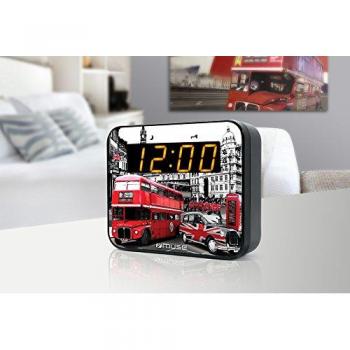 Muse M-165 LD - Radio Reloj Digital con Pantalla LED y 2 Alarmas, Multicolor