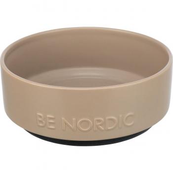 Comedero para Perro Trixie BE NORDIC de Cerámica y Goma Antideslizante, 1.2L, Color Taupe