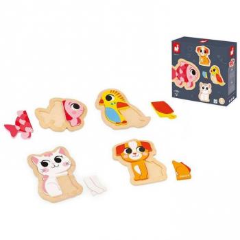 Puzzles Evolutivos de Madera - Animales de Compañía - Janod