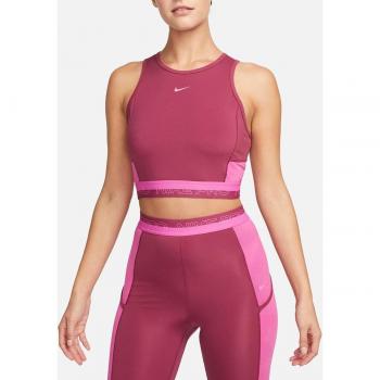 Nike Dri-Fit Performance Cropped Camiseta De Tirantes Mujeres - Rojo, Rosa